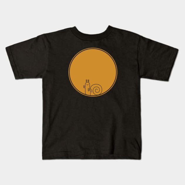 Snail from Adventure Time — outline only Kids T-Shirt by Phil Tessier